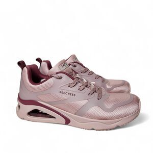 Skechers Tres Air UNO Shoes Pink Mauve Womens 8 Athletic Cushioned Sneakers